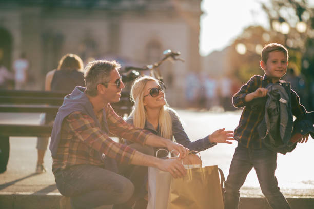 istock Happy family enjoying shopping 925252446