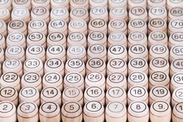 Lotto barrels lined up in a row