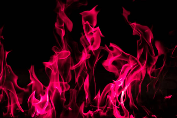 istock Blaze pink fire background and textured 925264494