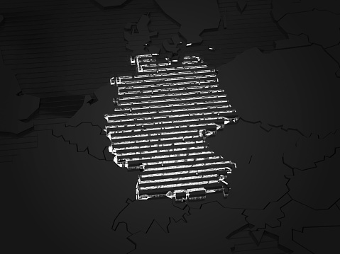Germany 3d on 3d europe map
