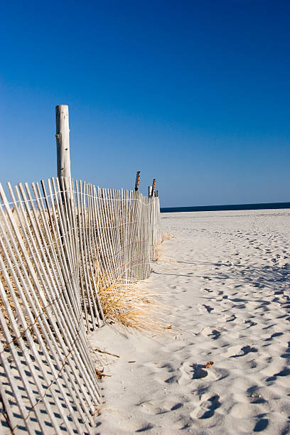 istock Snow Fence on the Beach 92527240