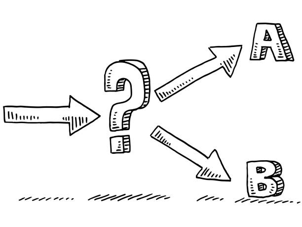 Direction Question Drawing 180+ Question Mark Uncertain Direction Drawing Stock Illustrations ...