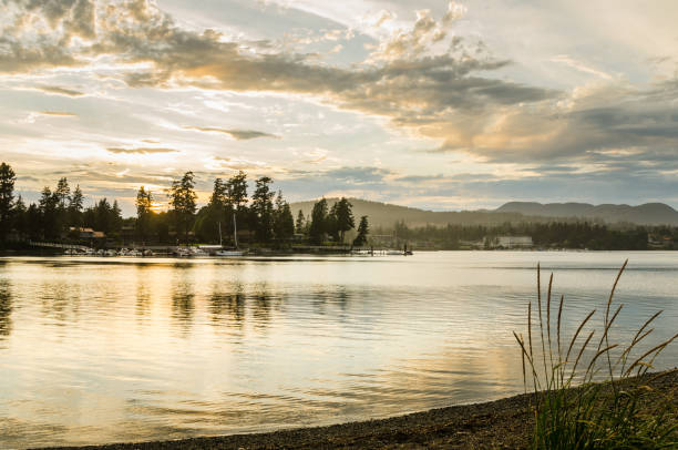 istock Bay at Sunset and Reflection in Calm Water 925276886