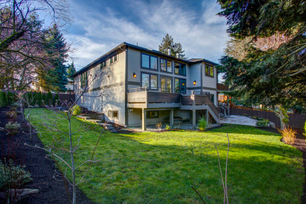 istock New construction home exterior boasts luxury deck 925283694