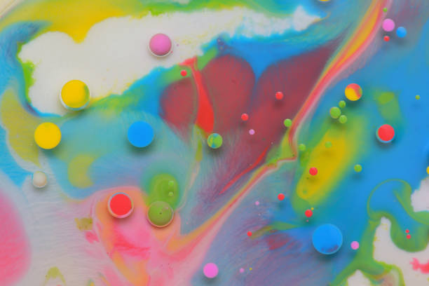 istock Oil, milk and water over colors 925283930