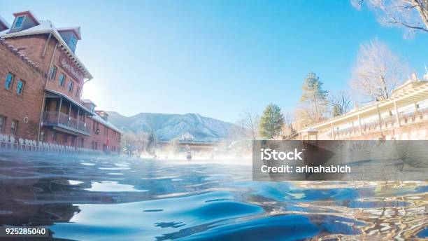 Swimming In Outdoor Hot Springs Pool Stock Photo - Download Image Now - Glenwood Springs, Colorado, Hot Spring