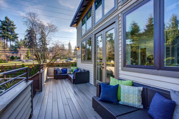 istock New construction home exterior boasts luxury deck 925288142