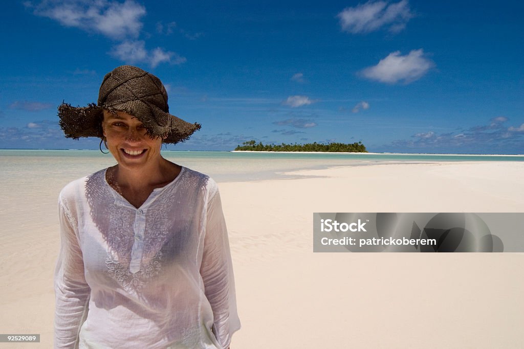 Echte Frau - Lizenzfrei Aitutaki Stock-Foto