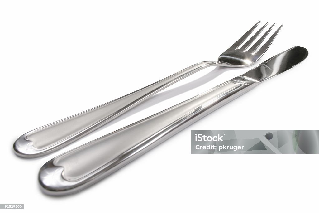 Tenedor y cuchillo - Foto de stock de Alimento libre de derechos