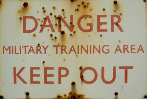 Warning Army Military Warning Stock Photo - Download Image Now - Advice, Armed ...