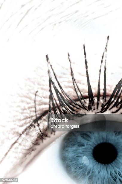 Extreme Closeup Of A Realistic Blue Eye Stock Photo - Download Image Now - Beauty, Beauty Product, Blue