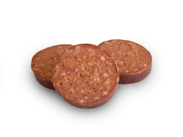 istock Turkey sausage sliced on a white background 925304176