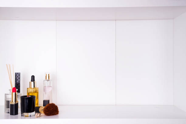 istock cosmetics in bathroom on a white bathroom shelf 925306458