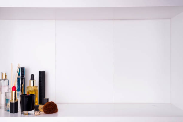 istock cosmetics in bathroom on a white bathroom shelf 925306630