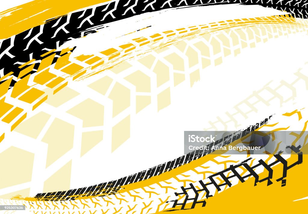 Automotive Tire Background 23 Vector automotive banner template. Grunge tire tracks backgrounds for landscape poster, digital banner, flyer, booklet, brochure and web design. Editable graphic image in red and white colors Dirt Road stock vector