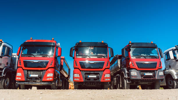 istock Trucks on premises of freight forwarding company 925307880