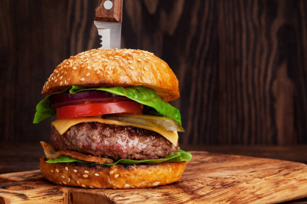 istock Tasty grilled home made burger 925315466