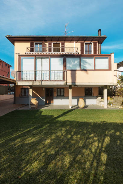 istock View from exterior garden of modern villa 925319370