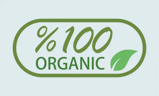Vector illustration of Naturel and organic product symbol