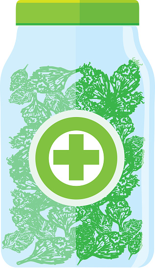 Medical marijuana jar icon