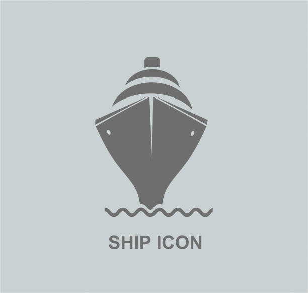Ship icon ship passenger craft stock illustrations