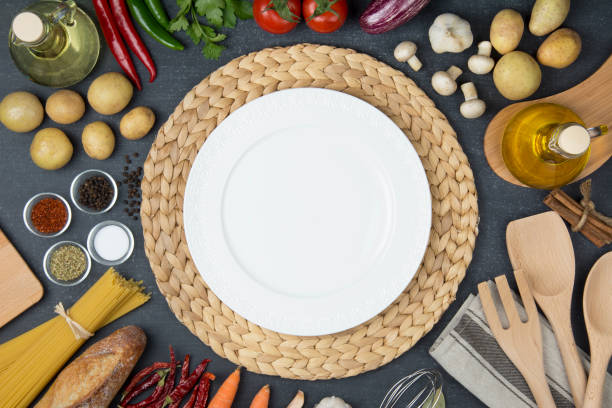 istock Food and cooking concept. Organic Ingredients top view and copy space. 925335808