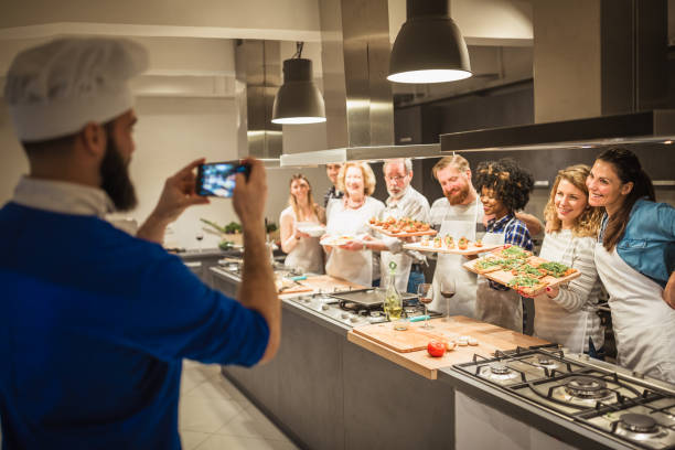 istock Cooking class participants having fun, enjoying their time 925345536