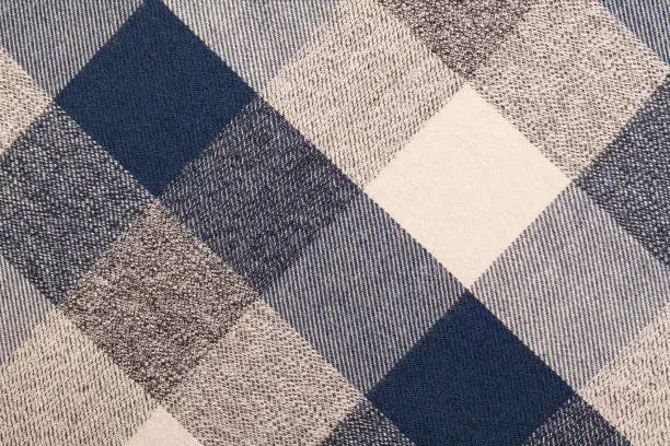Photo of Close up of checked pattern fabric