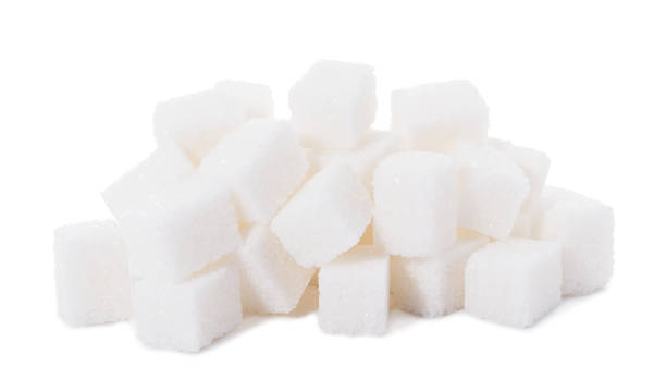 istock Group of sugar cubes isolated on white background 925370020