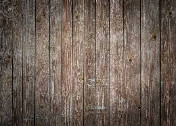 rustykalne drewniane deski tło z ładnym winietowanie - wood plank woods old zdjęcia i obrazy z banku zdjęć