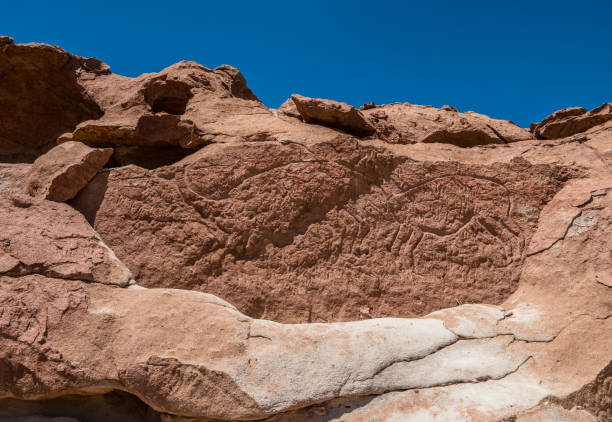 istock Ancient inscriptions -Atacama desert - Arcoiris valley and mountains 925377062