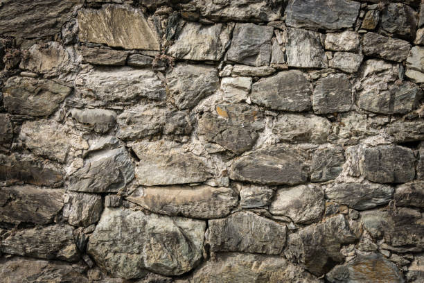 istock Masoned rock wall of natural stones with nice vignetting 925380222
