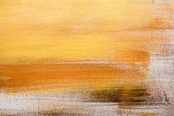 istock Abstract golden painted background, brush strokes 925381530