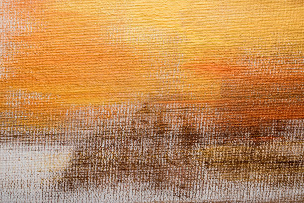 istock Abstract golden painted background, brush strokes 925381568