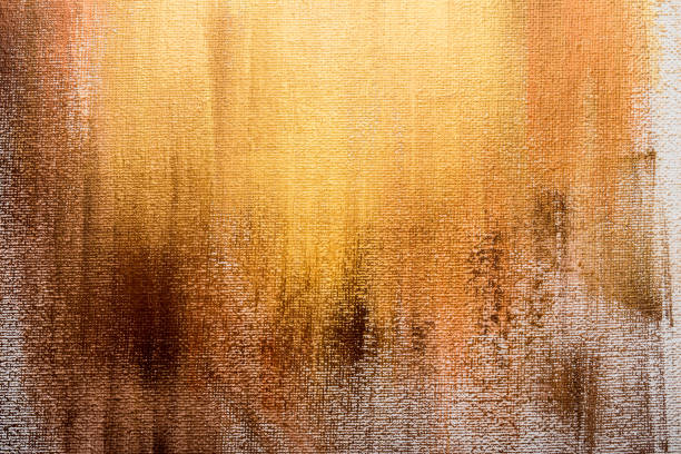 istock Abstract golden painted background, brush strokes 925381578
