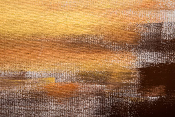 istock Abstract golden painted background, brush strokes 925381590