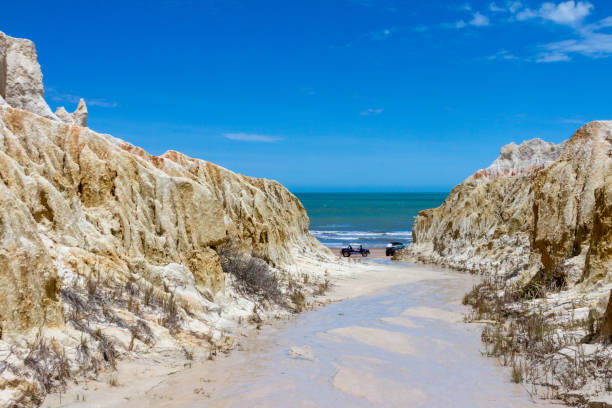 View of way out off sand maze with the beach in background