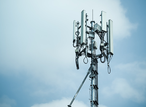 Mobile phone towers and 3G and 4G system, With space for place your text.