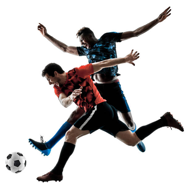 istock soccer players men isolated silhouette white background 925386474