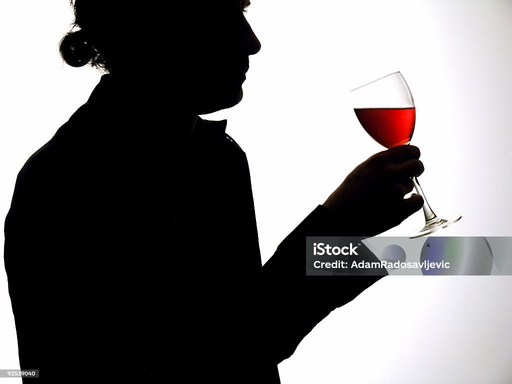 Mann mit Glas - Lizenzfrei Alkoholisches Getränk Stock-Foto