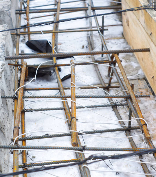 istock Wire for heating concrete in winter season 925396534