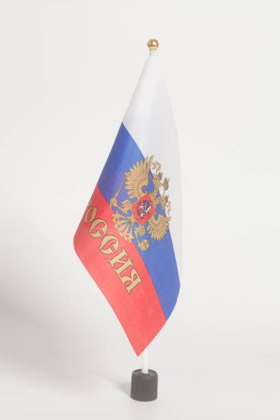 istock Russian flag with emblem of Russia 925397174