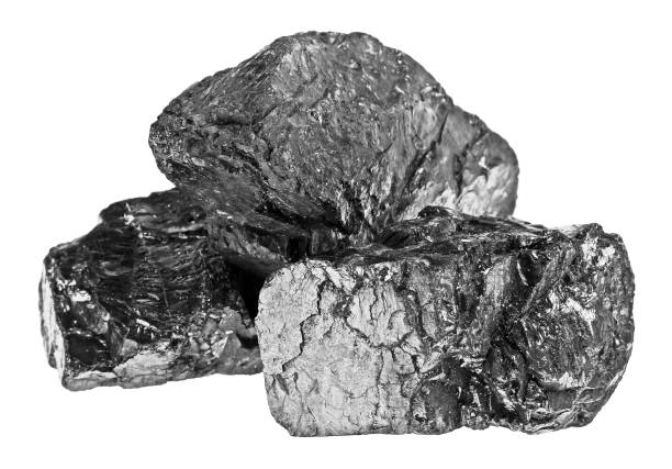istock Pile of coal isolated on white background 925398070