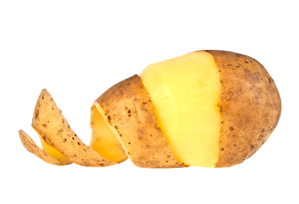 istock Potatoes with peel isolated on white background 925407748