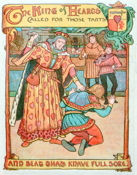 istock Antique children book illustrations: King of hearts 925408384