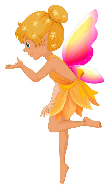 istock Cute fairy in yellow dress 925420178