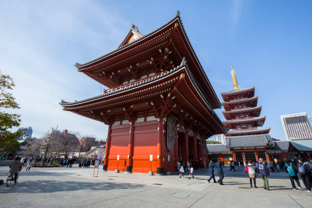 February 22, 2025, Buddha statue in natural light at Sensoji Temple or Asakusa Temple in Tokyo, Japan