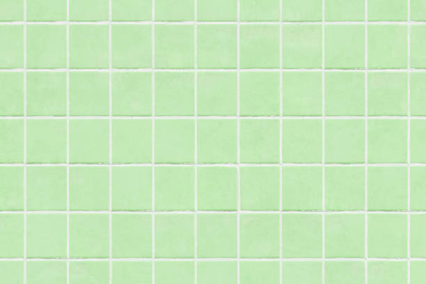 Green tile wall texture background - fotografia de stock