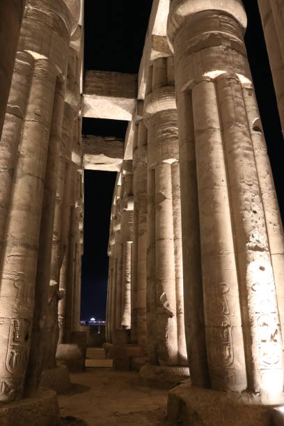 istock Illuminated columns at temple of Luxor 925425120