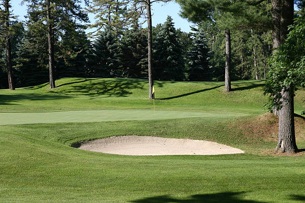 istock Landscape of Golf Green and Sand Trap 92542564